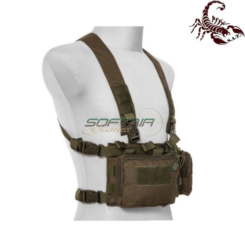 D3CRH Light fast chest rig I tactical vest olive drab scorpion assault tactical® (sat-4416-od)