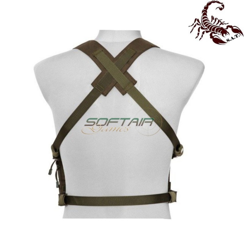 D3CRH Light fast chest rig I tactical vest olive drab scorpion assault tactical® (sat-4416-od)