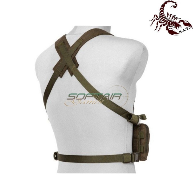 D3CRH Light fast chest rig I tactical vest olive drab scorpion assault tactical® (sat-4416-od)