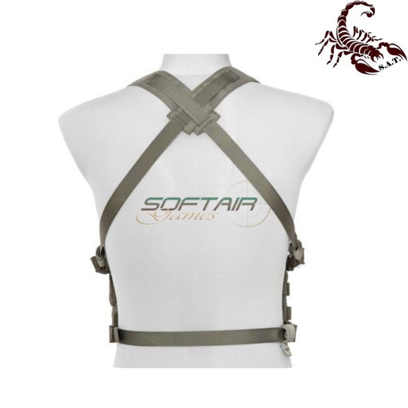 D3CRH Light fast chest rig I tactical vest ranger green scorpion assault tactical® (sat-4419-rg)