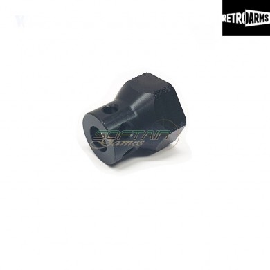 Spegnifiamma cnc type g muzzle break black 14mm negativo retroarms (ra-7558)