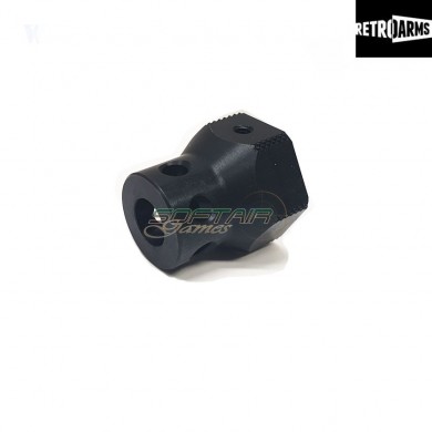 Spegnifiamma cnc type g muzzle break black 14mm positivo retroarms (ra-7557)