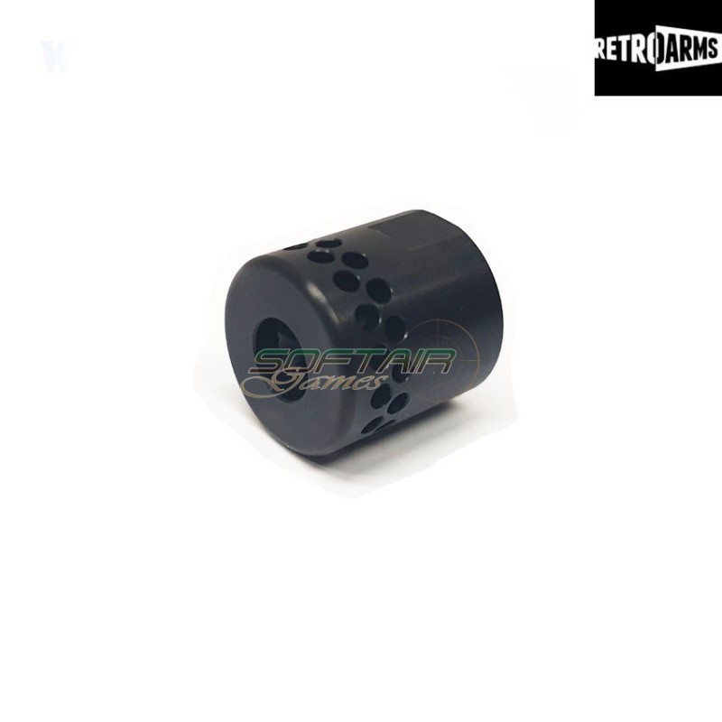Spegnifiamma cnc type i muzzle break black 14mm positivo retroarms (ra-7559)