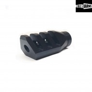 Spegnifiamma cnc type e muzzle break black 14mm negativo retroarms (ra-7556)