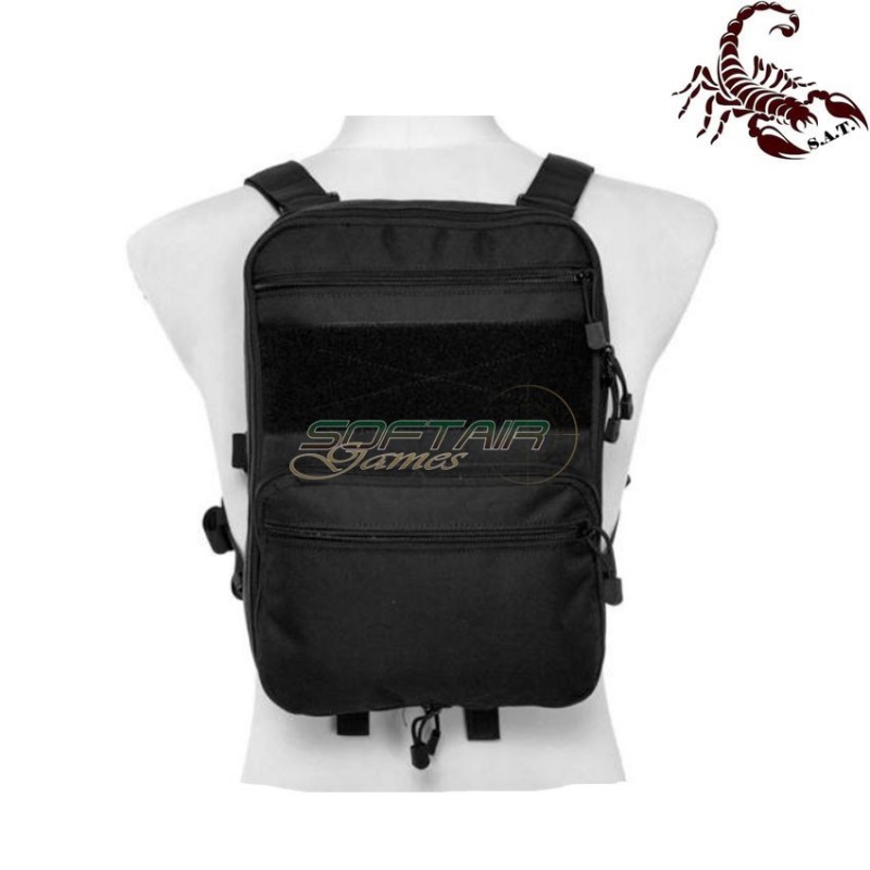 Map type backpack multifunction black scorpion assault tactical® (sat-4446-bk)