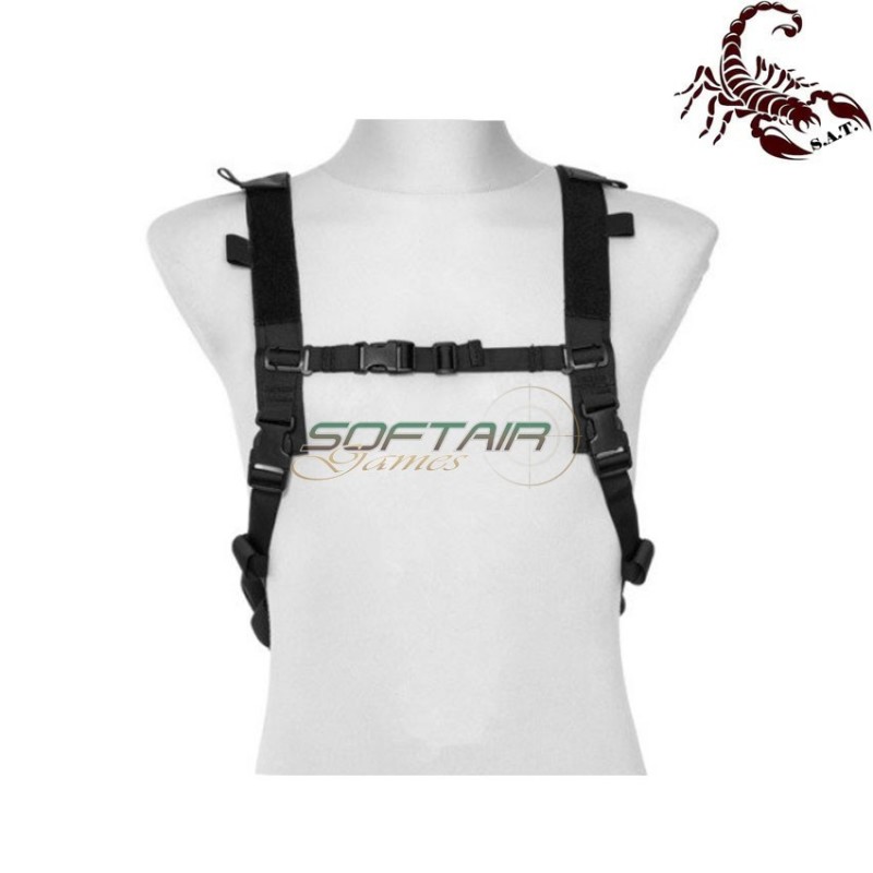 Map type backpack multifunction black scorpion assault tactical® (sat-4446-bk)