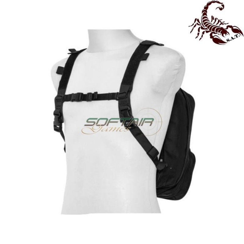 Map type backpack multifunction black scorpion assault tactical® (sat-4446-bk)
