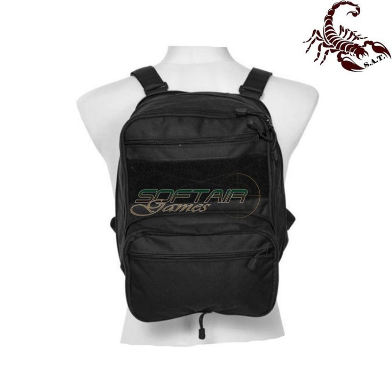 Map type backpack multifunction black scorpion assault tactical® (sat-4446-bk)