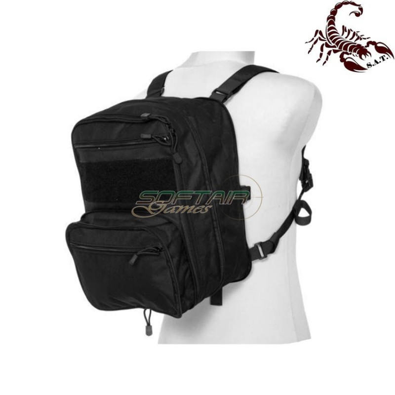 Map type backpack multifunction black scorpion assault tactical® (sat-4446-bk)