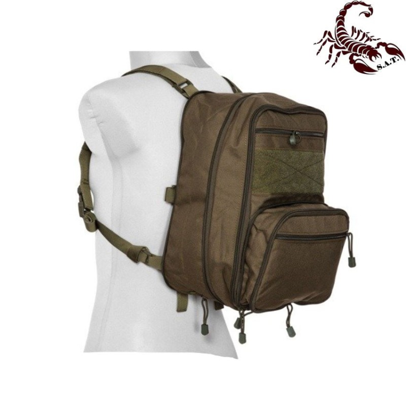 Map type backpack multifunction olive drab scorpion assault tactical® (sat-4447-od)