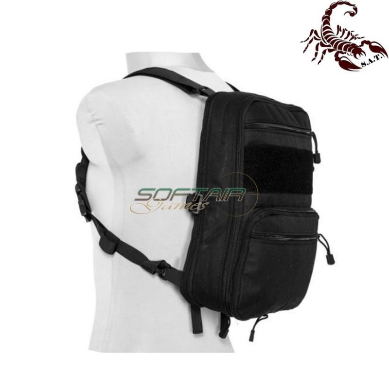 Map type backpack multifunction black scorpion assault tactical® (sat-4446-bk)