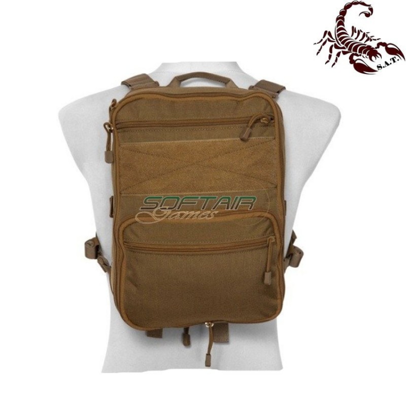 Map type backpack multifunction coyote scorpion assault tactical® (sat-4845-coy)