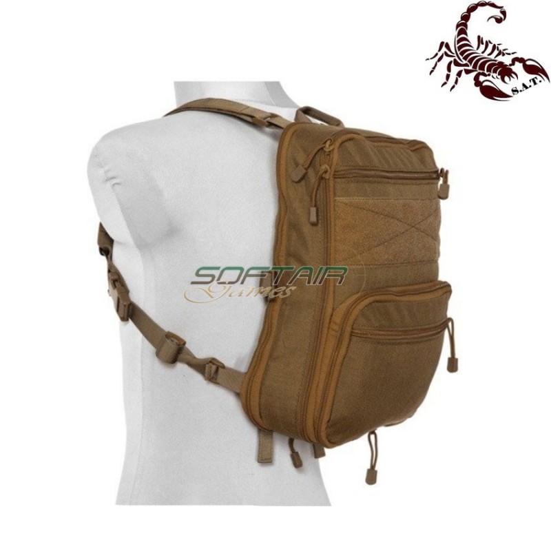 Map type backpack multifunction coyote scorpion assault tactical® (sat-4845-coy)