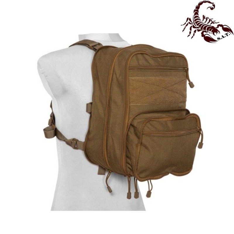 Map type backpack multifunction coyote scorpion assault tactical® (sat-4845-coy)