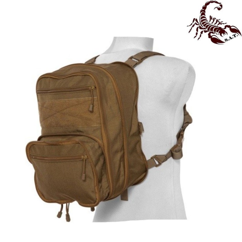 Map type backpack multifunction coyote scorpion assault tactical® (sat-4845-coy)