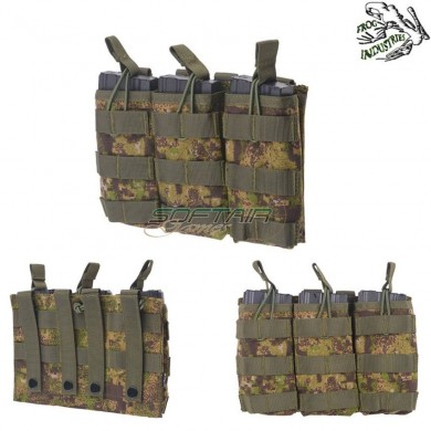 Triple open top pouch greenzone for magazines ak/g36/m4 frog industries® (fi-018456-gz)