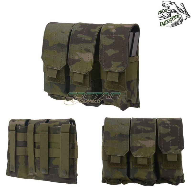Tasca tripla porta caricatori m4/ak multicam tropic frog industries® (fi-024739-MCTP)