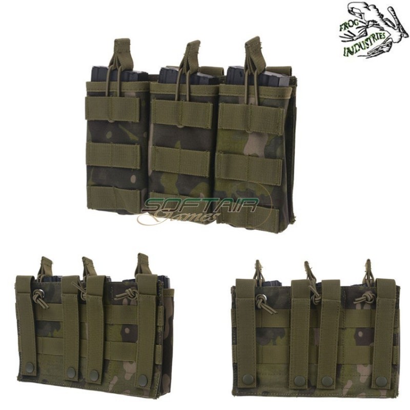 Tasca tripla open top multicam tropic per caricatori ak/g36/m4 frog industries® (fi-024750-mctp)