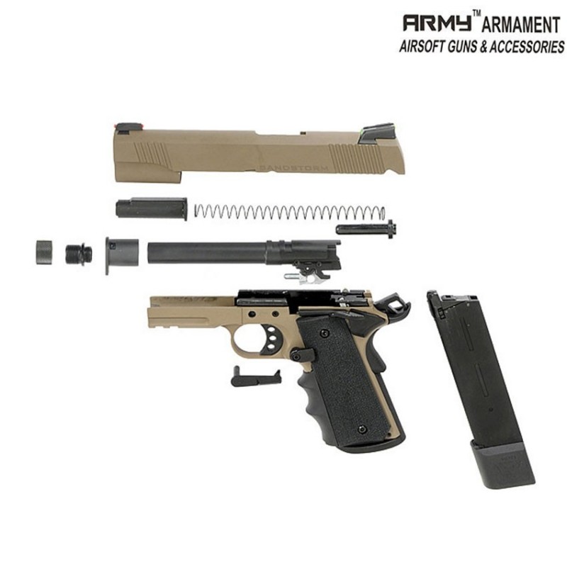 Pistola a gas sandstorm 1911 meu army™ armament® (arm-110711)