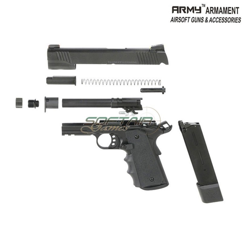 Pistola a gas nightstorm 1911 meu army™ armament® (arm-110709)