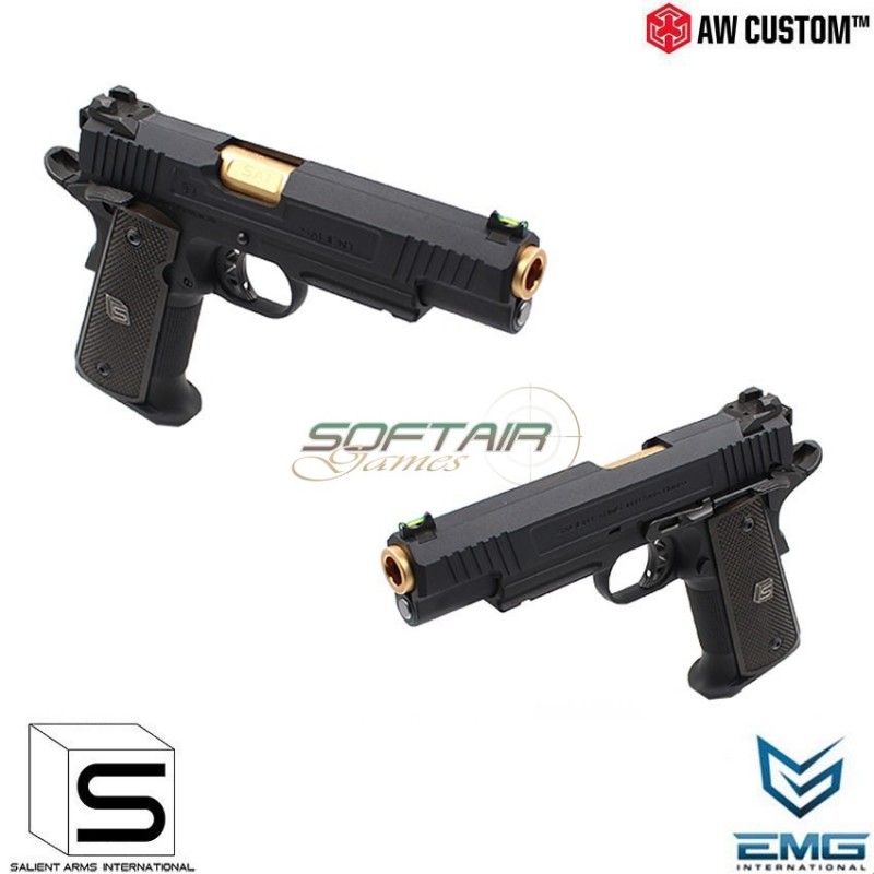 Gas gbb pistol 1911 emg red black salient arms armorer works (aw-sai-110841)
