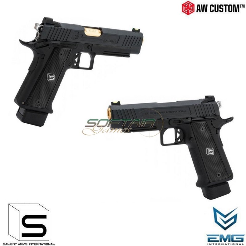 Pistola A Gas Hi-capa 4.3 Black & Gold Barrel Gbb Emg Salient Arms Armorer Works (aw-sai-110626) Pistola A Gas Hi-capa 4.3 Black & Gold Barrel Gbb Emg Salient Arms Armorer Works (aw-sai-110626)