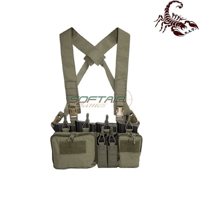D3CRM Fast chest rig II tactical vest olive drab scorpion assault tactical® (sat-4411-od)