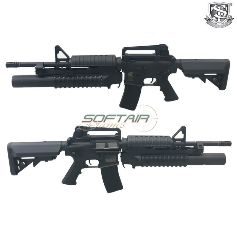 Fucile elettrico m4a1 molon labe con m203 lancia granate black s&t (st-211444) Fucile elettrico m4a1 molon labe con m203 lancia granate black s&t (st-211444)