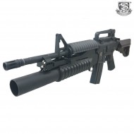 Electric Rifle M4a1 With M3 Launcher Grenades Black Softair Games Asg Softair San Marino