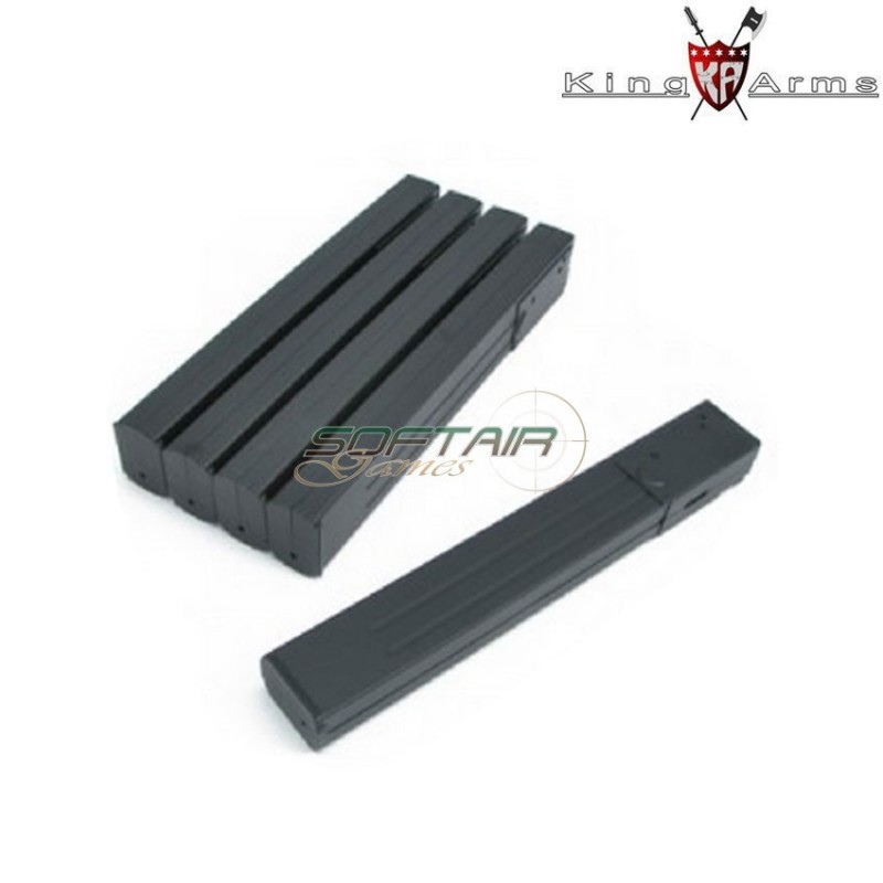 Set of 5 mid-caps magazines black abs 110b for mp40 king arms (ka-mag-29-v) Set of 5 mid-caps magazines black abs 110b for mp40 king arms (ka-mag-29-v)