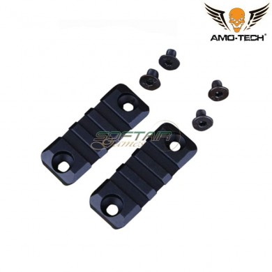 Set 2 pezzi black rail 3 slots per smr 416 amo-tech® (amt-91-bk)