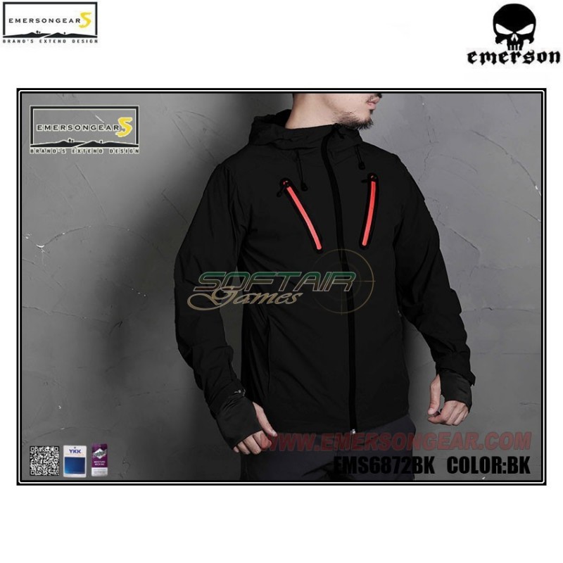 Giacca hattori skin windbreaker black emerson (ems6872bk)