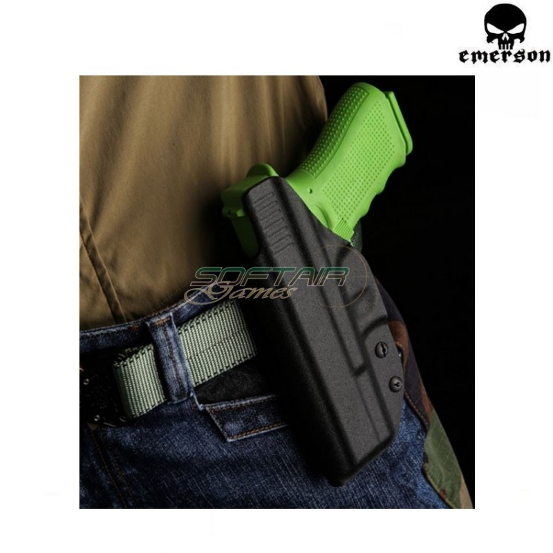 Appendix style rigid holster for glock series emerson (em6192)