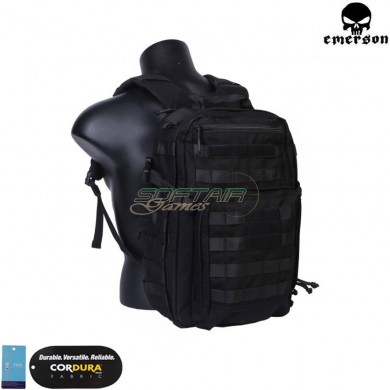 21 litre city slim backpack black emerson (em5803-b)