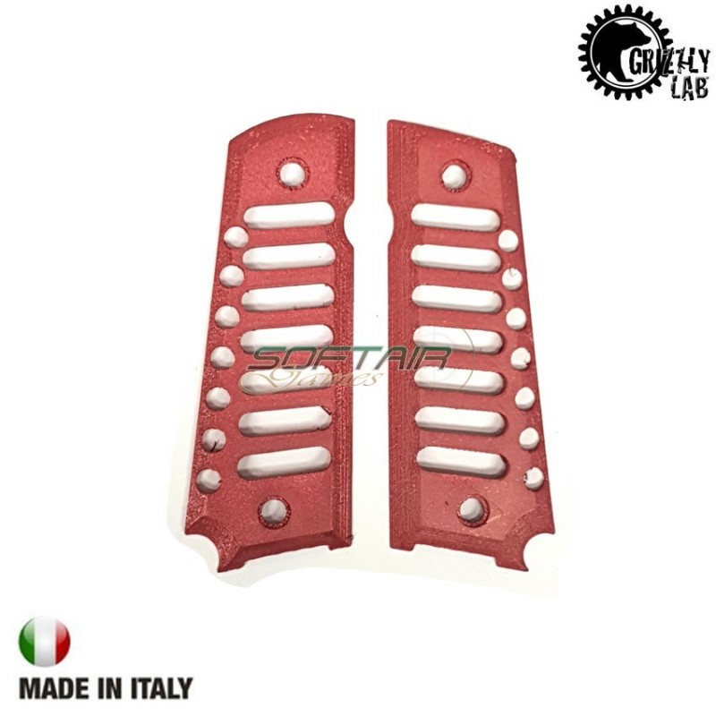 1911 electro red grip grizzly lab (gz-gct-rd)