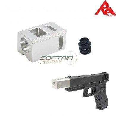 Suppressor per glock we in cnc silver esd ra-tech (rt-at-g-esd021-sv)