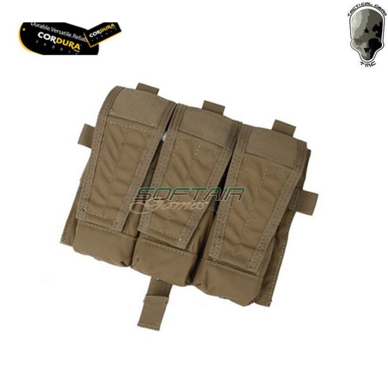 Pannello triplo caricatori m4 per avs/jpc coyote brown tmc (tmc-3153-cb)
