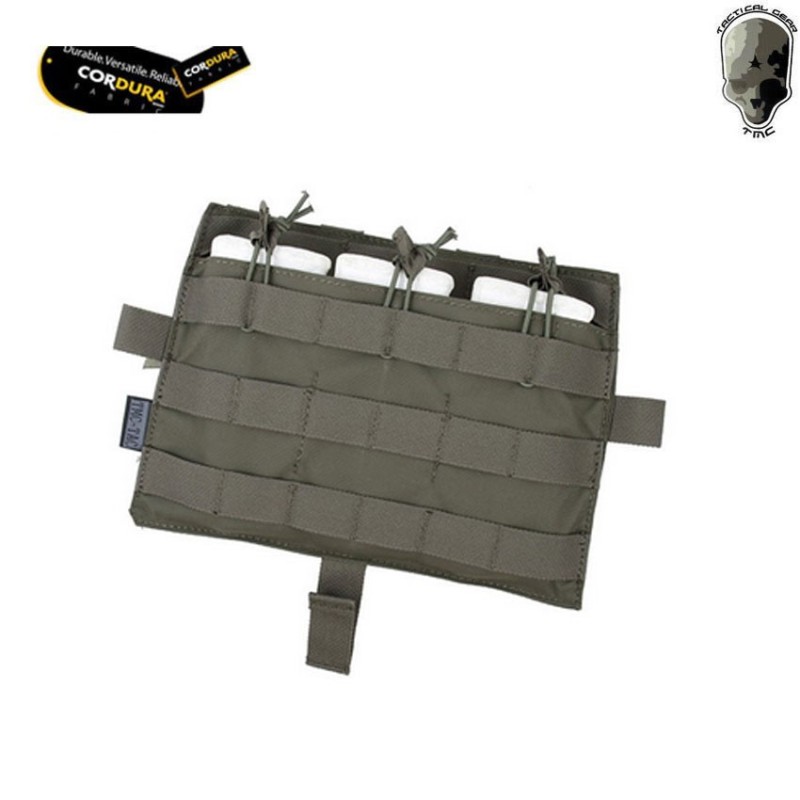Triple fast m4 magazines panel for avs/jpc ranger green tmc (tmc-2849-rg)