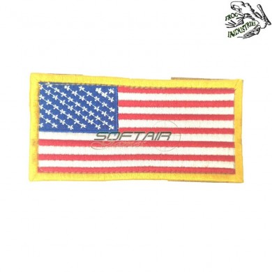 Patch ricamata large bandiera americana frog industries® (fi-5)