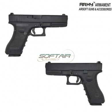 Gas gbb pistol glock 17 g17 gen.3 black polymer slide army™ armament® (arm-110847)