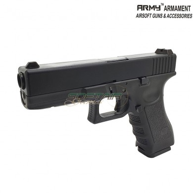 Gas gbb pistol glock 17 g17 gen.3 black polymer slide army™ armament® (arm-110847)