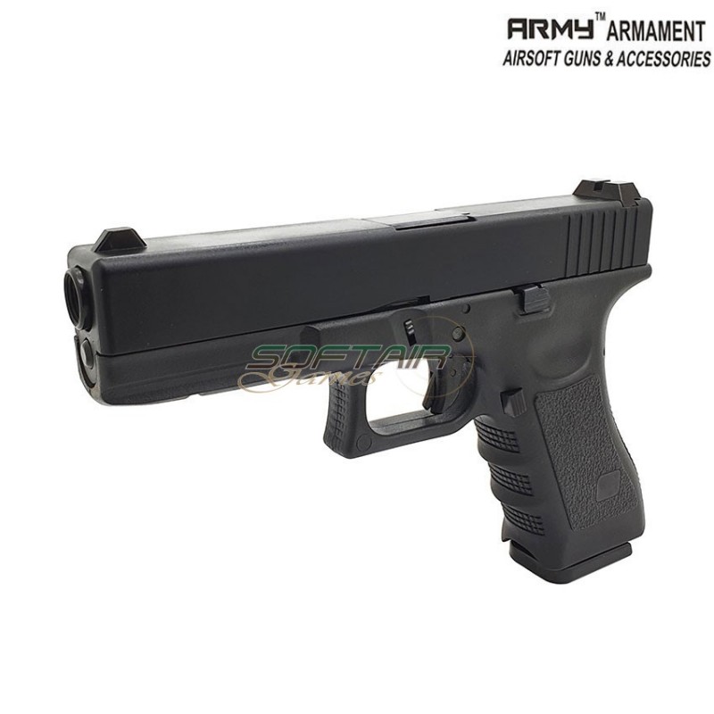 Gas gbb pistol glock 17 g17 gen.3 black polymer slide army™ armament® (arm-110847)