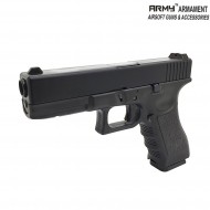 Gas gbb pistol glock 17 g17 gen.3 black polymer slide army™ armament® (arm-110847)
