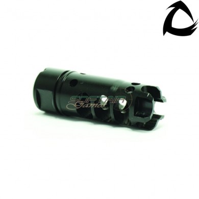 Flash Hider Ccw Lsm Black 14x1 Core Airsoft Italy (cai-lsm-ccw)