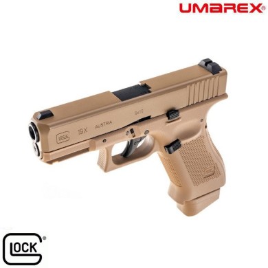 Pistola a co2 glock 19X flat dark earth umarex (um-30618)