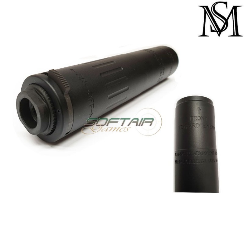 Silenziatore aac m4 2000 style black milsim series (ms-as-s002-bk)