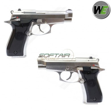 Gas pistol m84 cheetah full metal chrome stainless we (we-1039)
