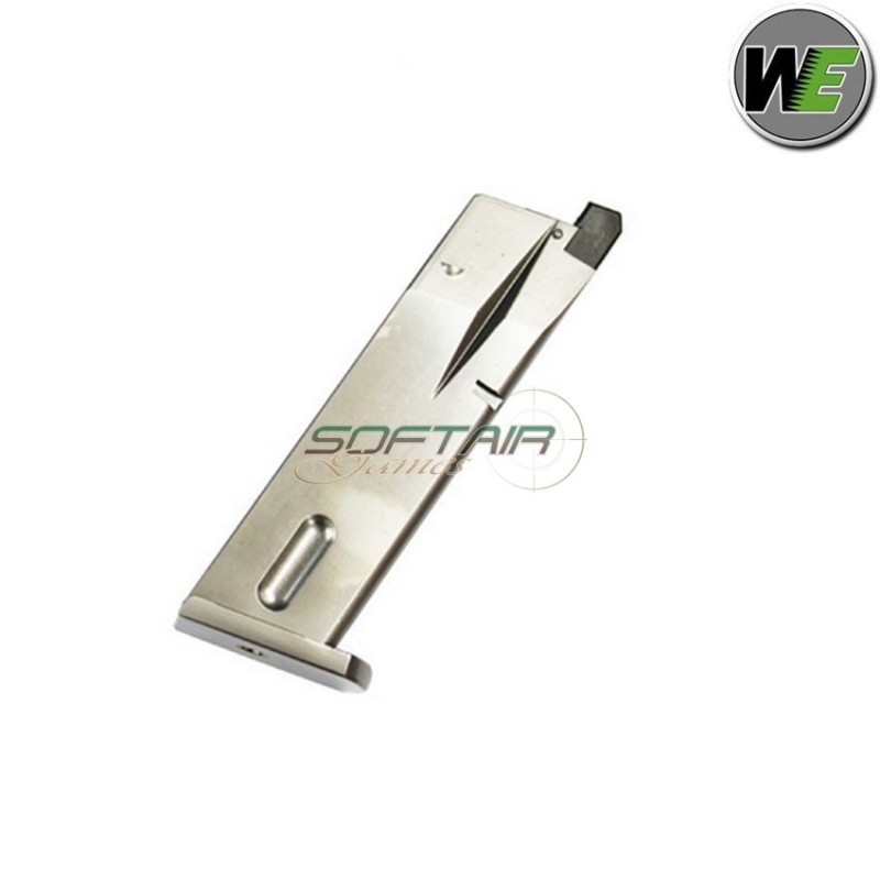 Gas magazine 15bb chrome stainless per m84 cheetah we (we-m84-sv-mag)