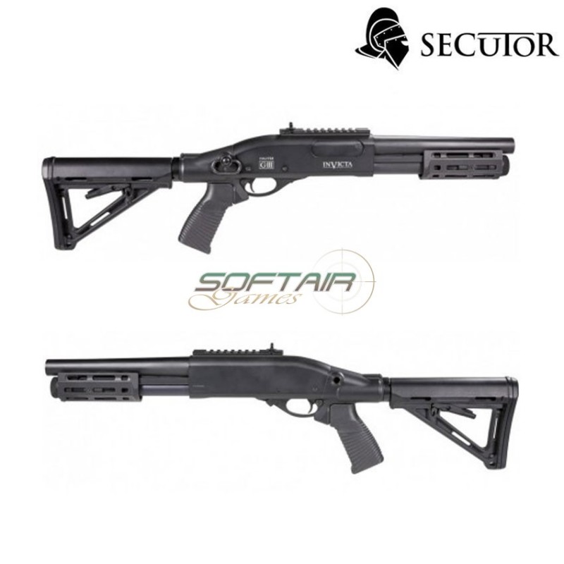 Fucile a gas pompa g-iii invicta black secutor (sr-sav0019) Fucile a gas pompa g-iii invicta black secutor (sr-sav0019)