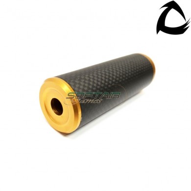 Carbo dsl1 premium line silencer 14x1 ccw gold 100mm core airsoft italy (cai-dsl1-oro-ccw-100)